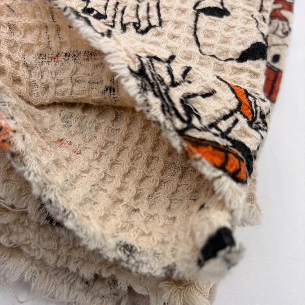 Rachel Zoe‎ Reading Ghost Waffle Weave Kitchen Towels Set of 3 Halloween Cream